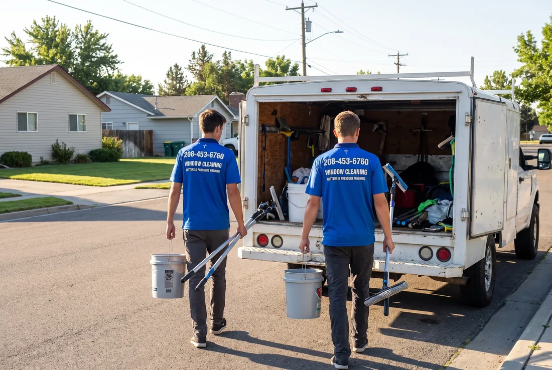 The Reflekt Window Cleaning crew loading up for a day of work in the Treasure Valley, Idaho