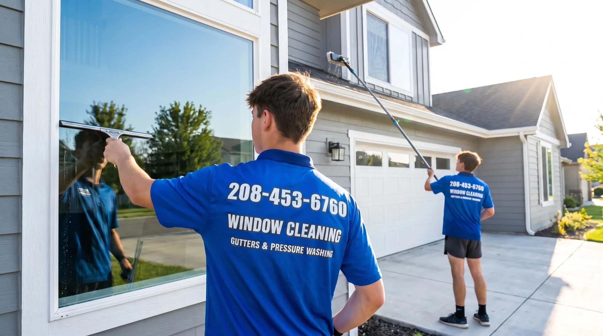 Squeegeeing a window streak-free