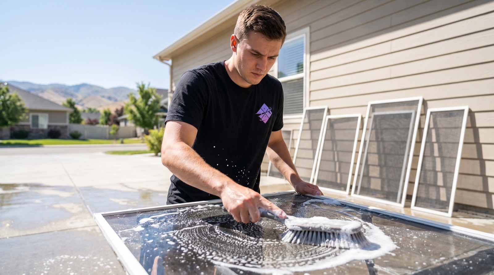 Window screen cleaning service in Boise, Idaho